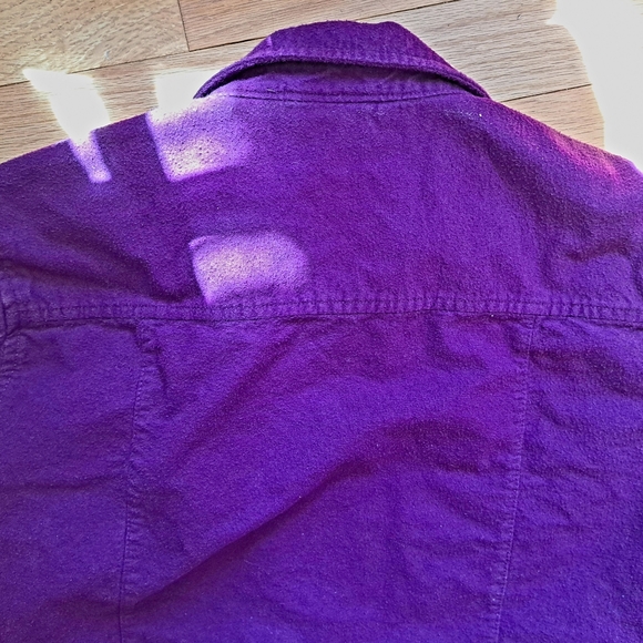 L. L. Bean Women’s Large Purple and Flannel Shirt with two front pockets - Picture 5 of 5